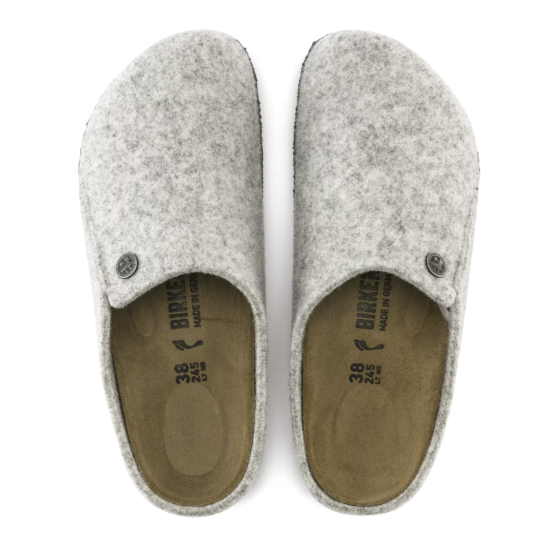 Birkenstock Zermatt Felt Narrow Fit Light Gray