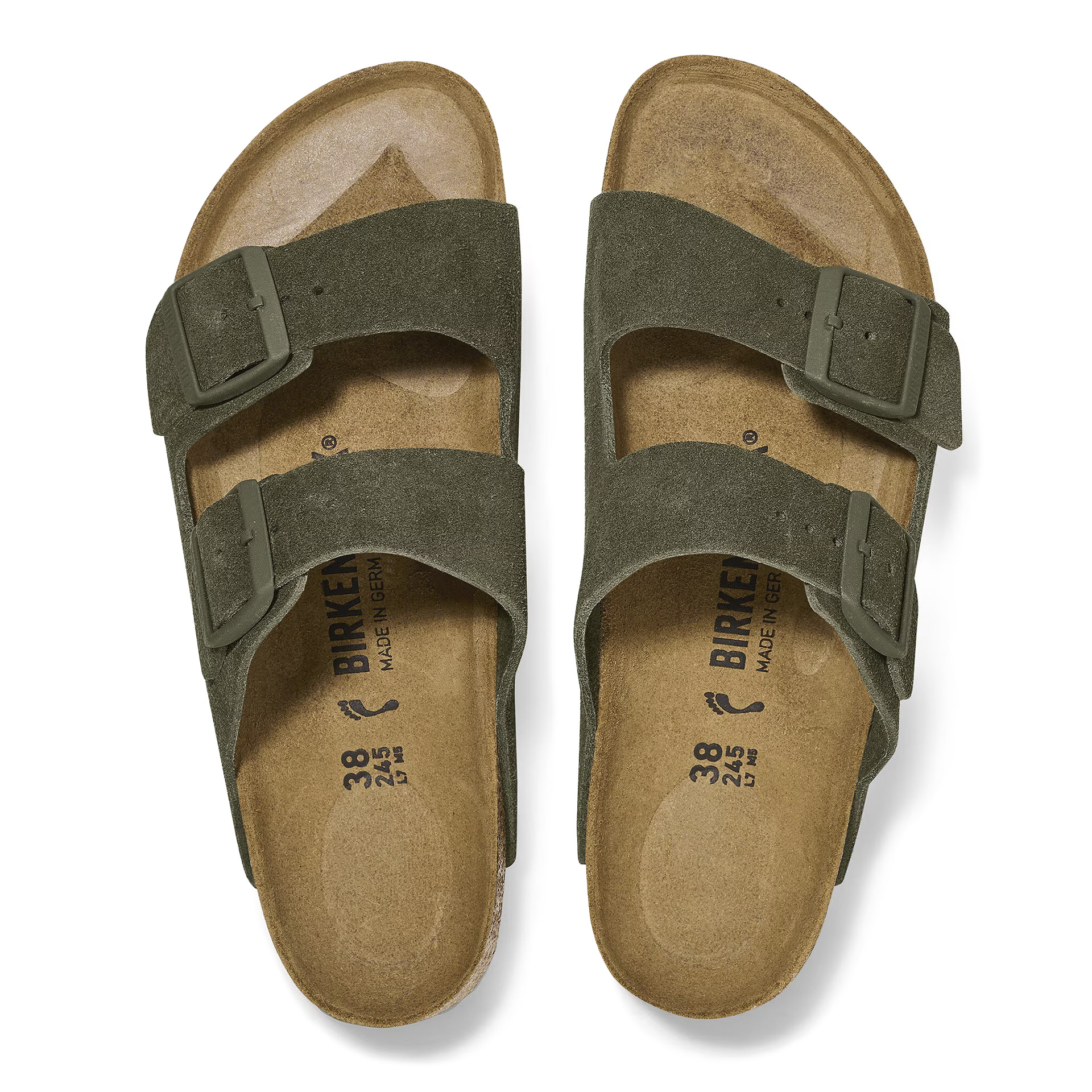 Birkenstock Arizona Suede Narrow Fit Leather Thyme