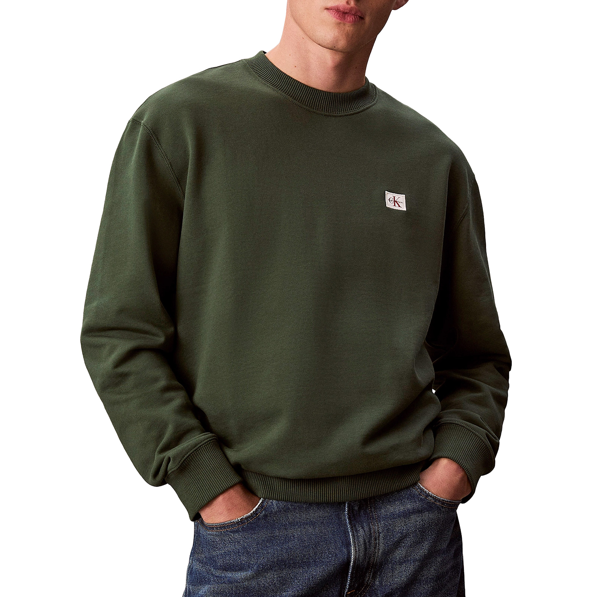 Calvin Klein Sweat Eu Badge 350terry Cn Green