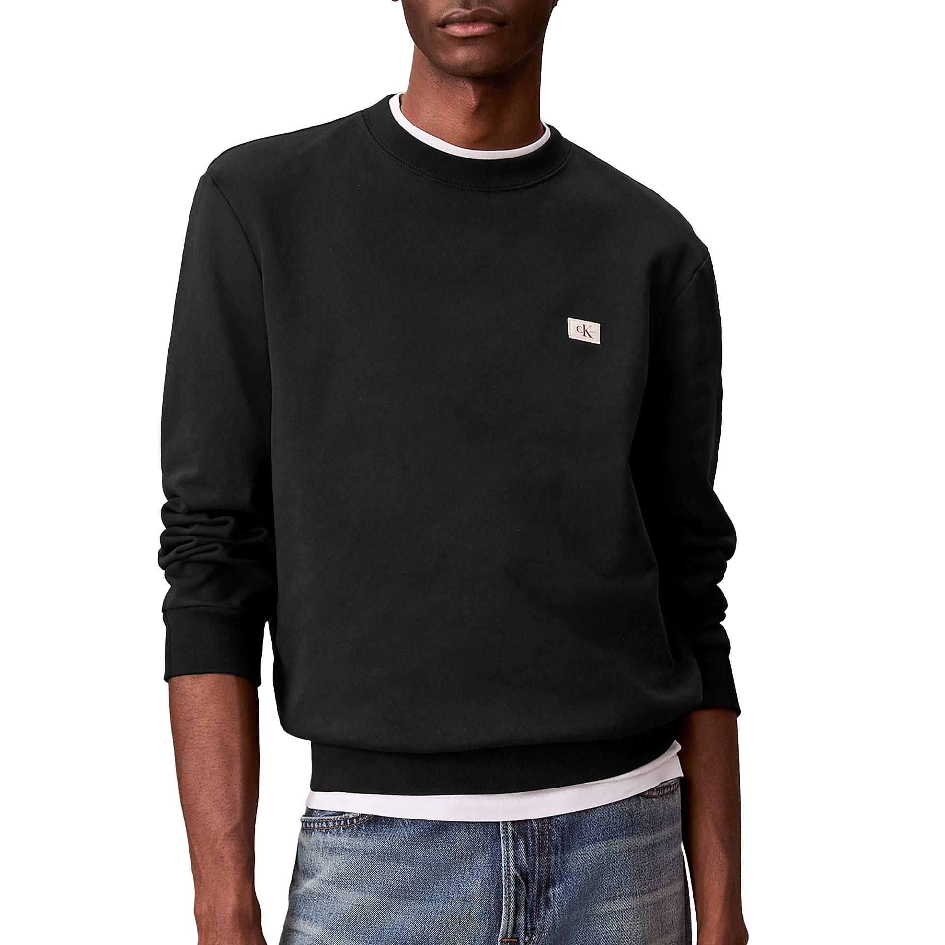 Calvin Klein Sweat Eu Badge 350terry Cn Black