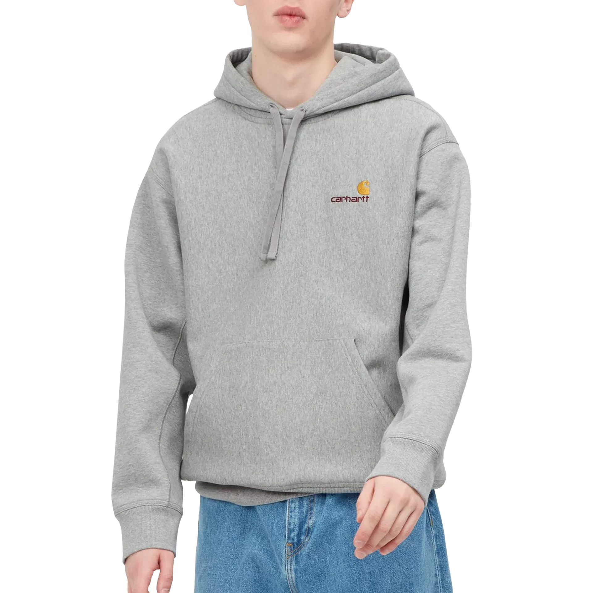 Carhartt Wip Sweat Hooded American Script Grey Heather