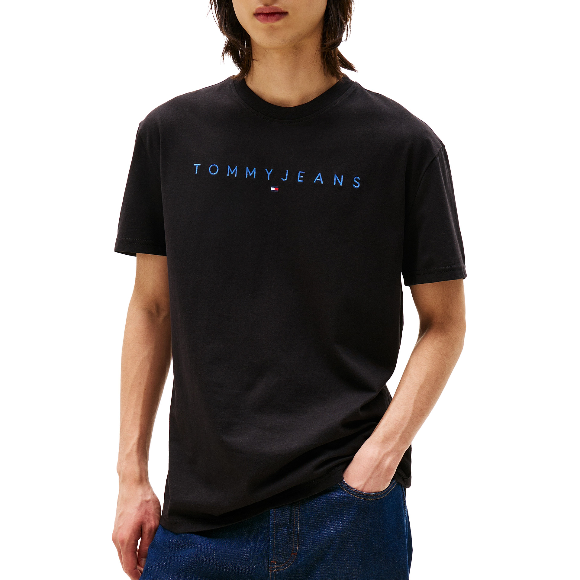 Tommy Hilfiger T-shirt Reg Linear Logo Black Multi