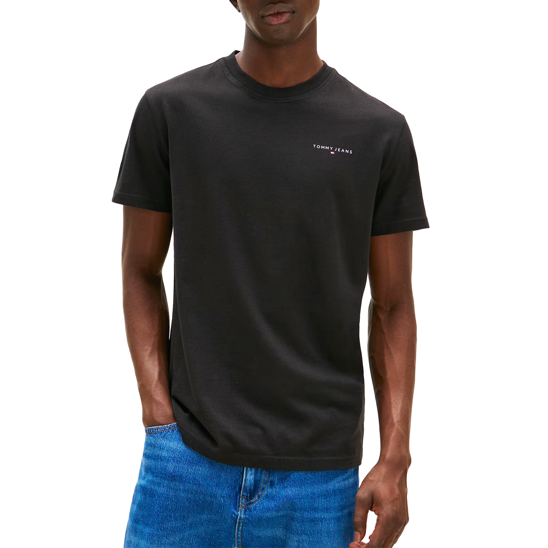 Tommy Hilfiger T-shirt Slim Linear Chest Black