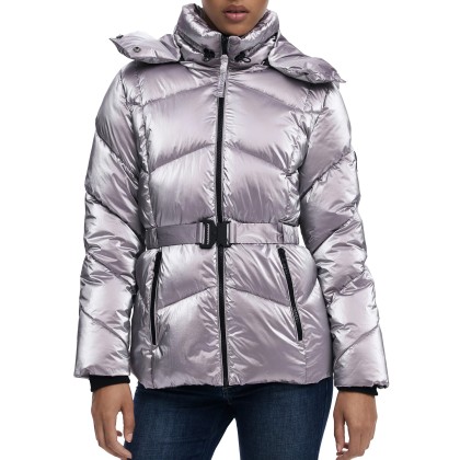 Desigual Casaco Padded Metalic Vermelho