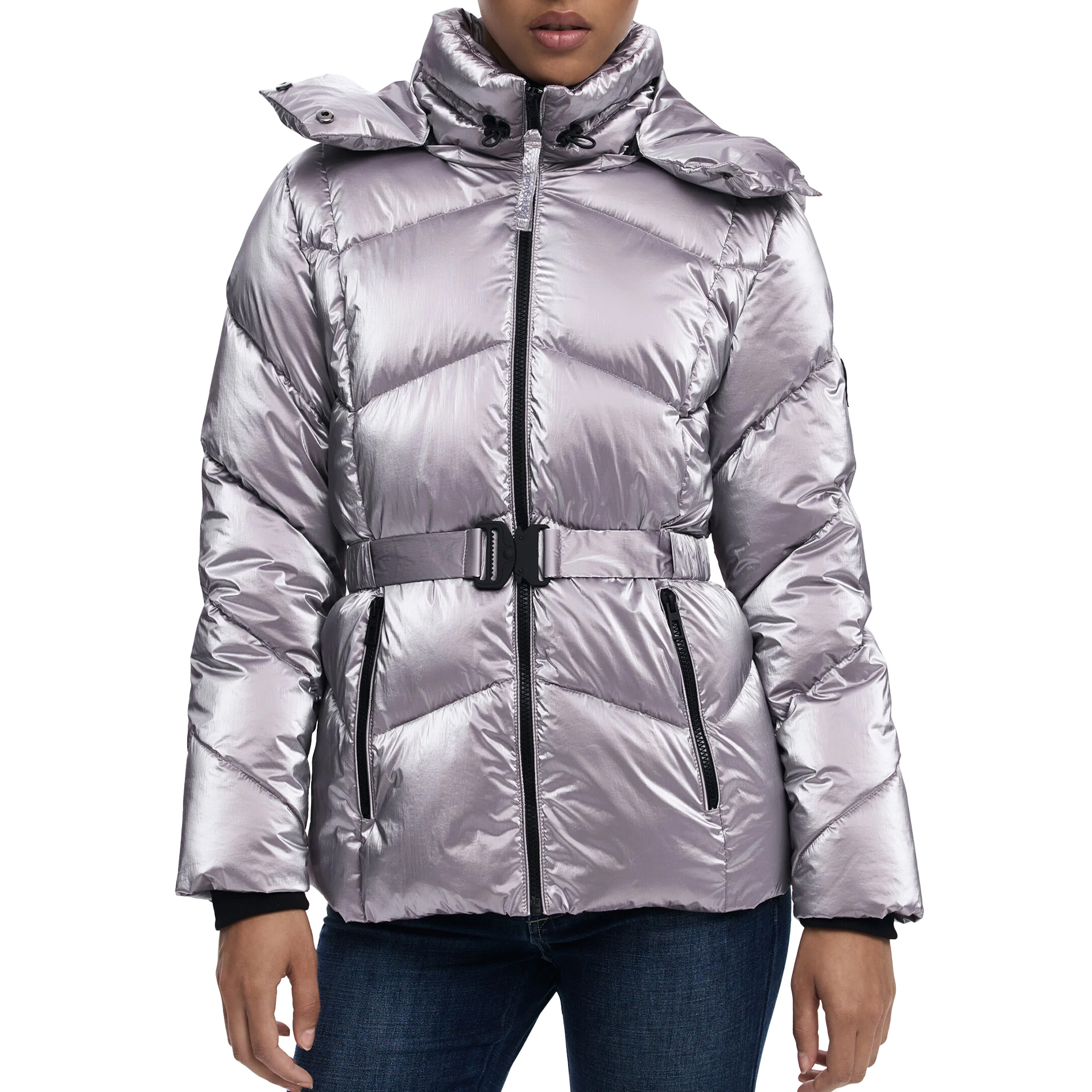 Desigual Casaco Padded Metalic Vermelho