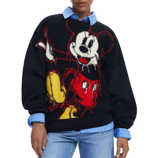 Desigual Sweat Hello Mickey Preto