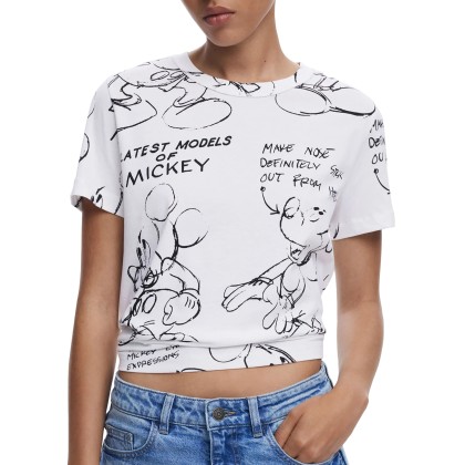 Desigual T-shirt Mickey Sketch Branco