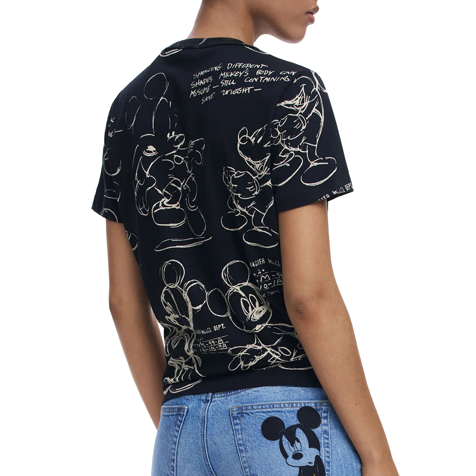 Desigual T-shirt Mickey Sketch Preto