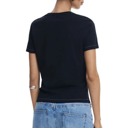 Desigual T-shirt Letter Core Preto