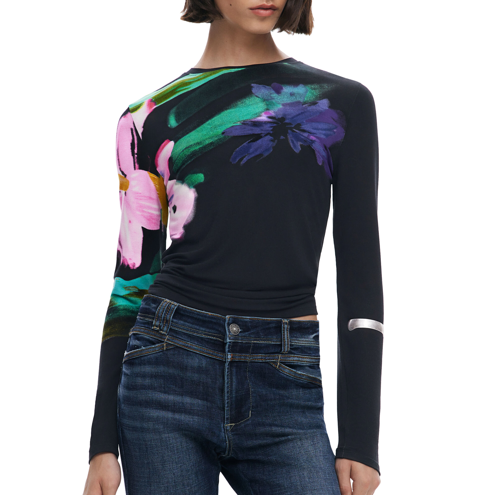 Desigual Longsleeve Lena Preto