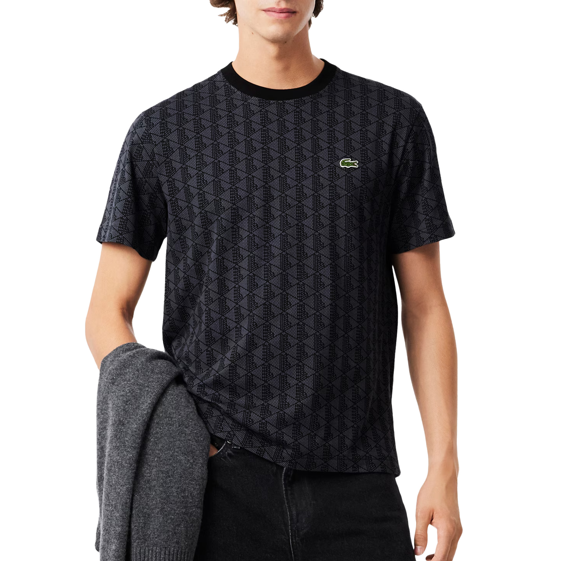 Lacoste T-shirt Th5902 Graphite Sombre/black