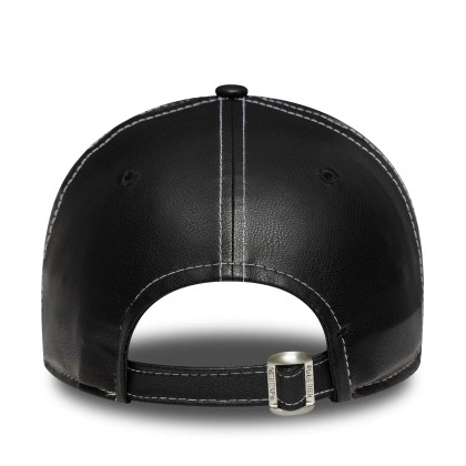 New Era Wmns Topstitch Pu 9forty Neyyan  Blkwhi New York Yankees