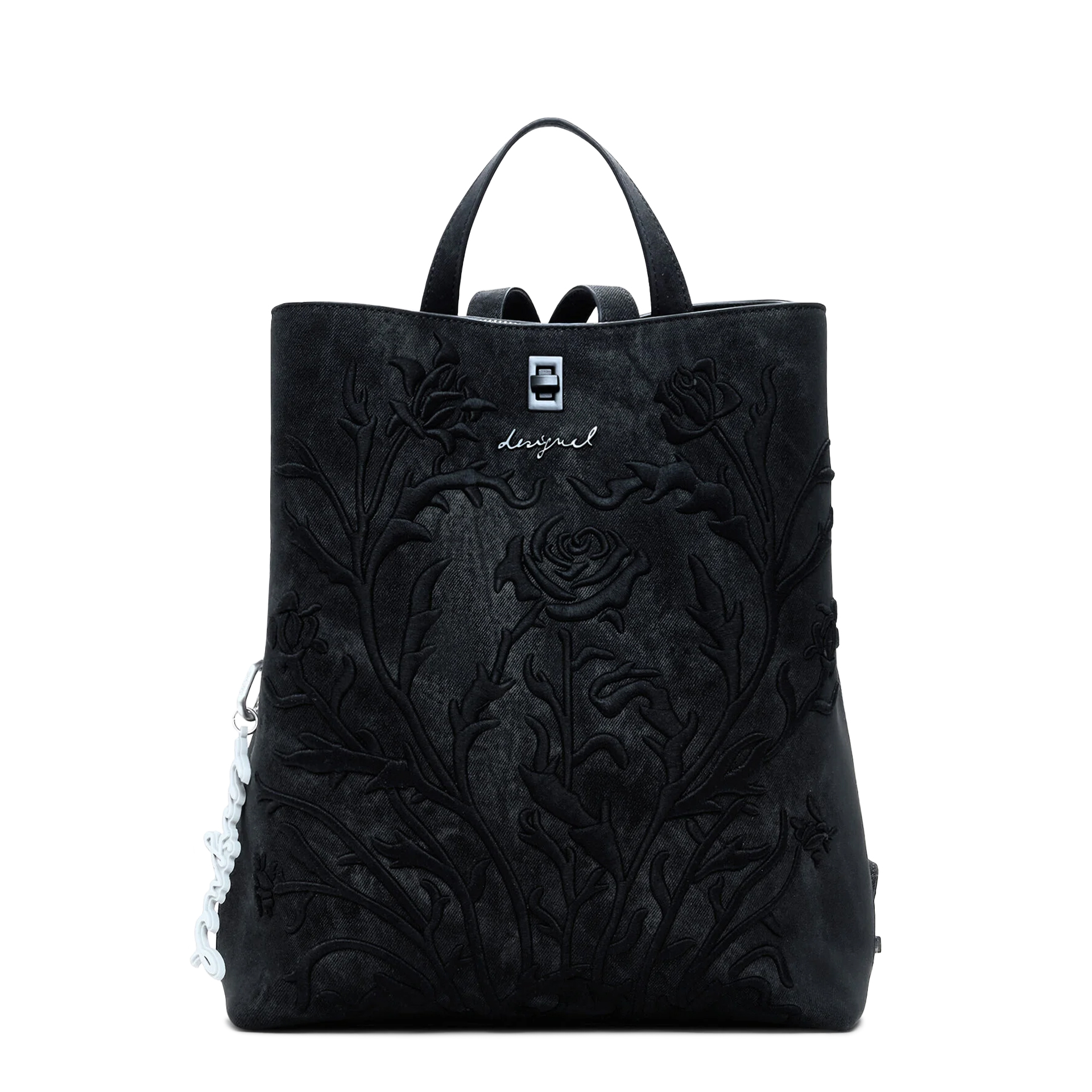Desigual Mochila Romeo Floral Total Sumy Preto
