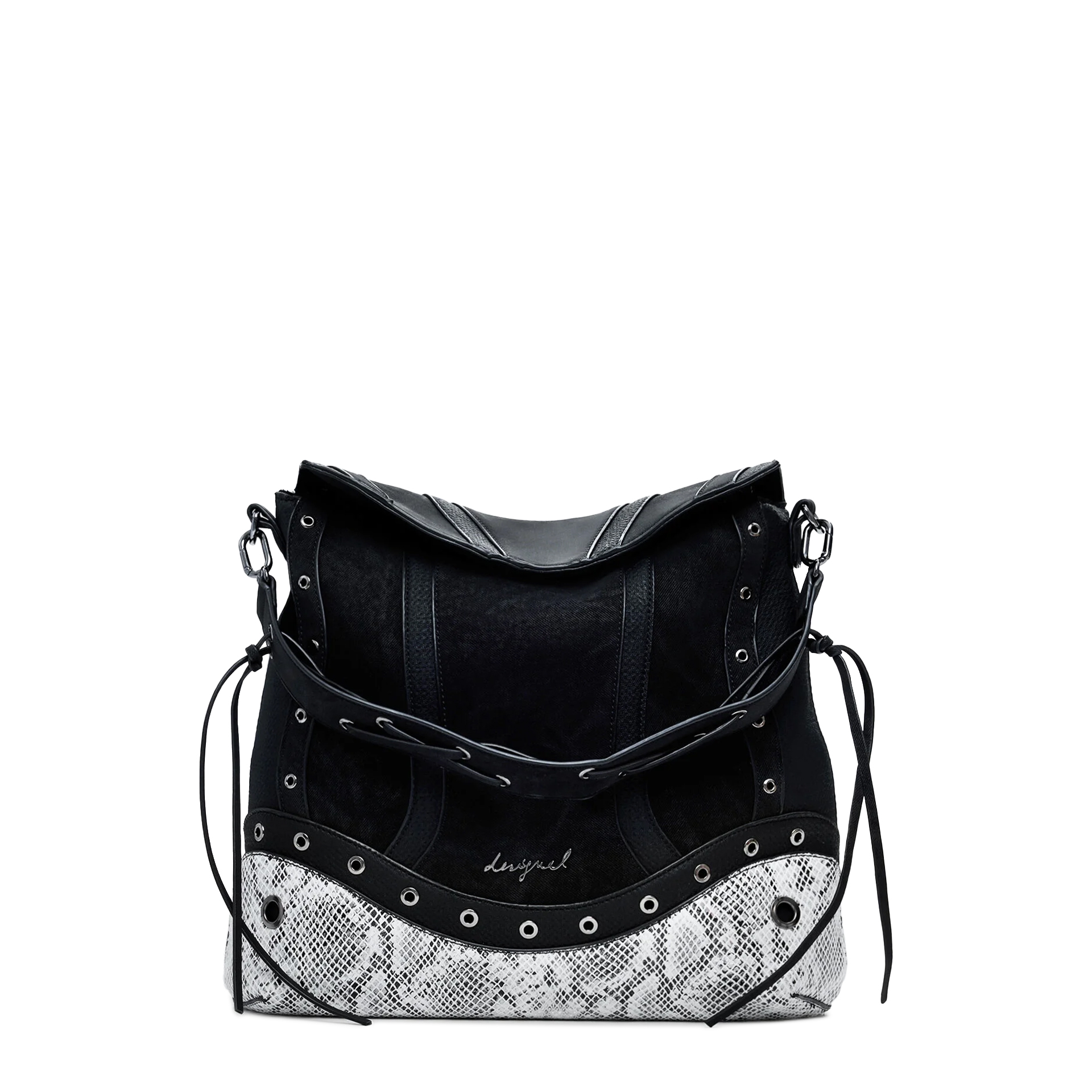Desigual Mochila Snake Patch Jersey 2.0 Mini Preto