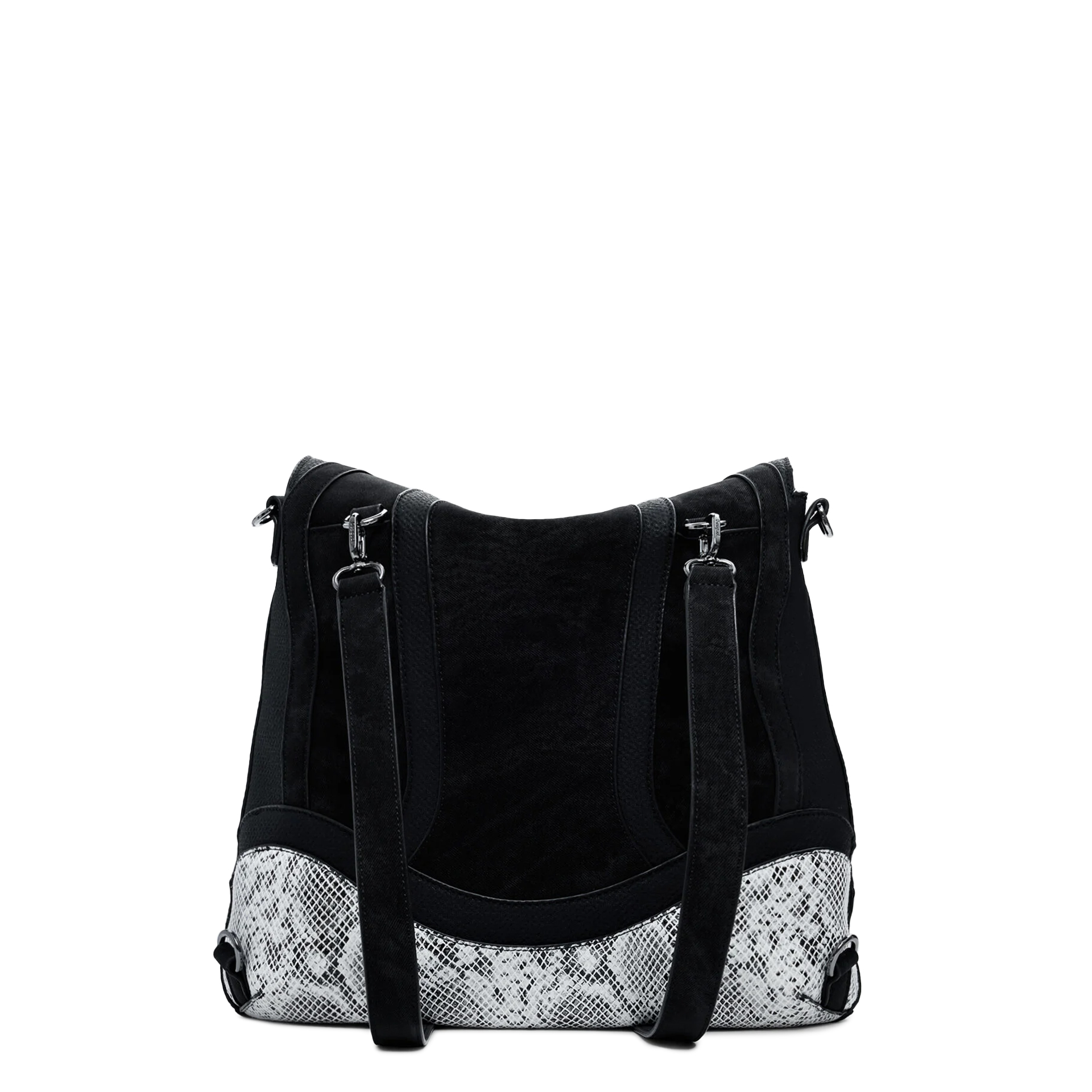 Desigual Mochila Snake Patch Jersey 2.0 Mini Preto
