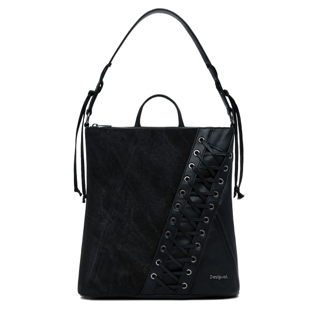 Desigual Mochila Black Patch Tango Pretoria Mini Preto