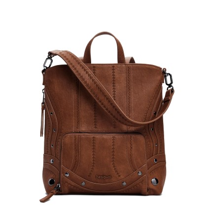 Desigual Mochila Embro Patch Pretoria Castanho