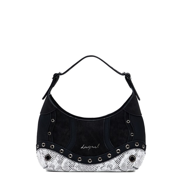 Desigual Mala Snake Patch Haiti Preto