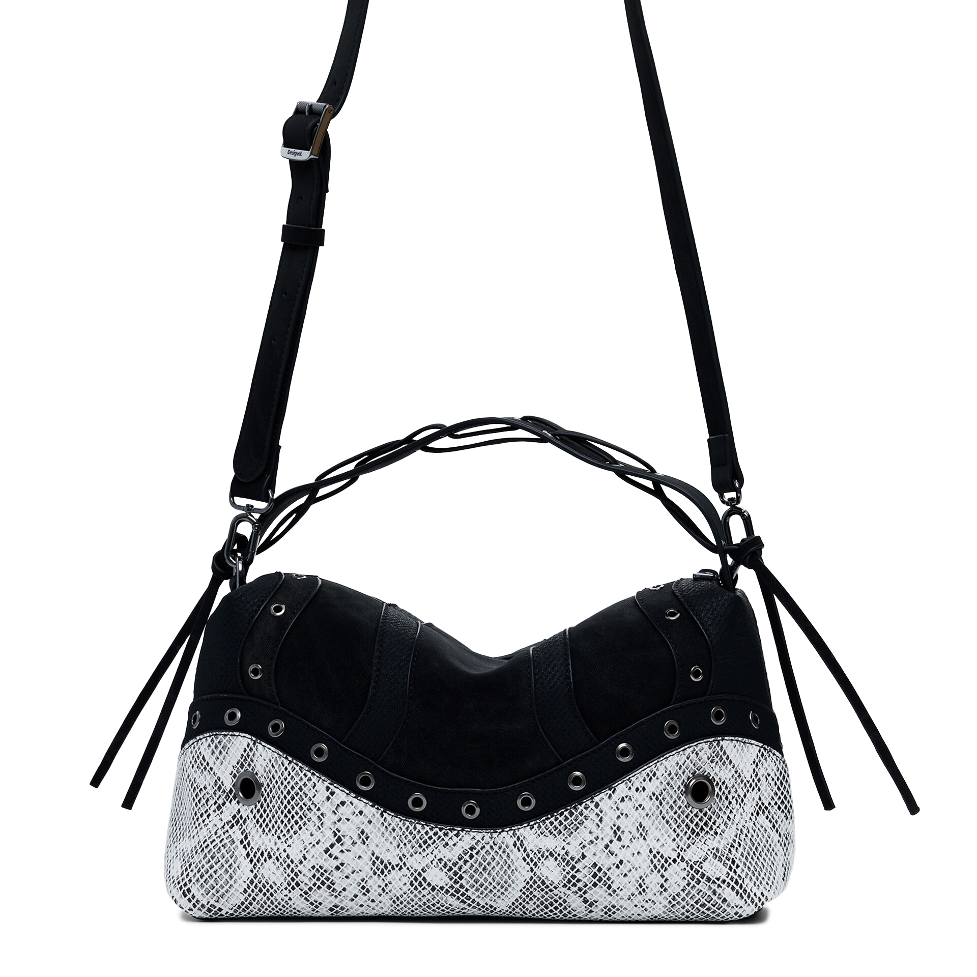 Desigual Mala Snake Patch Bergamo Preto