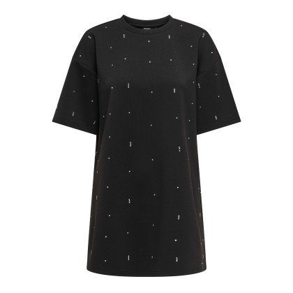 Only  Vestido Edel  Sparkle Ub Swt Black W. Rhinest