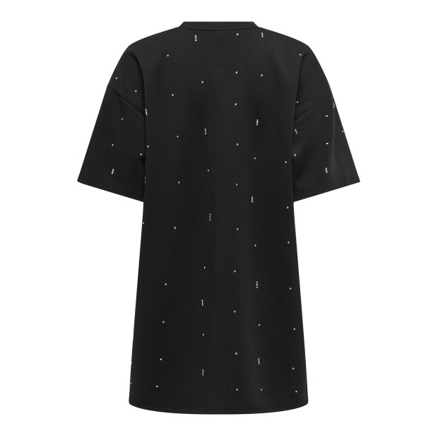 Only  Vestido Edel  Sparkle Ub Swt Black W. Rhinest