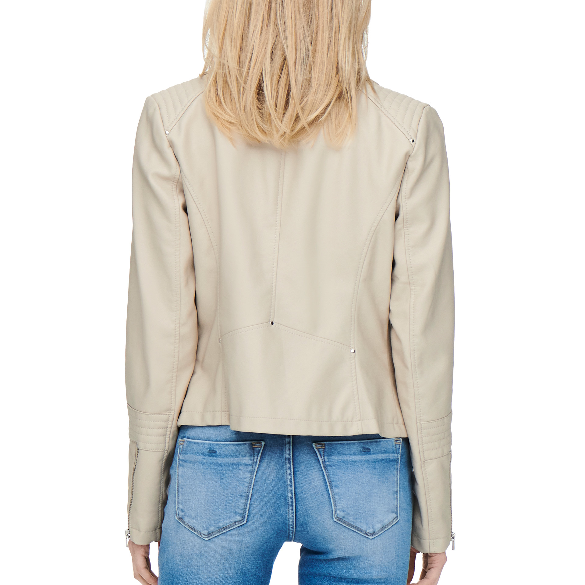 Only Onlgemma Faux Leather Biker Otw Noos Silverlining