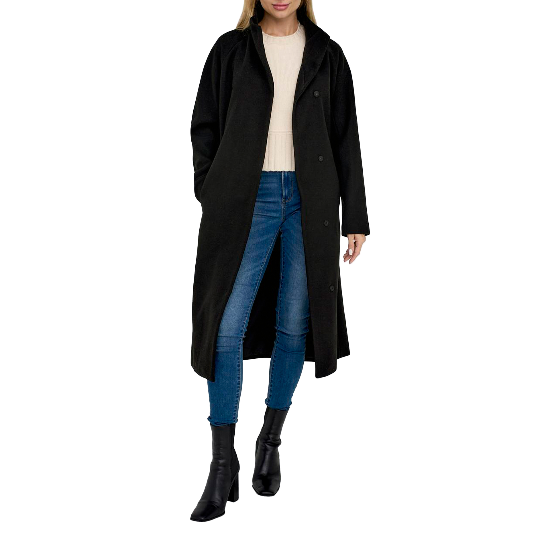 Only Onlemma Life High Neck Coat Otw Black