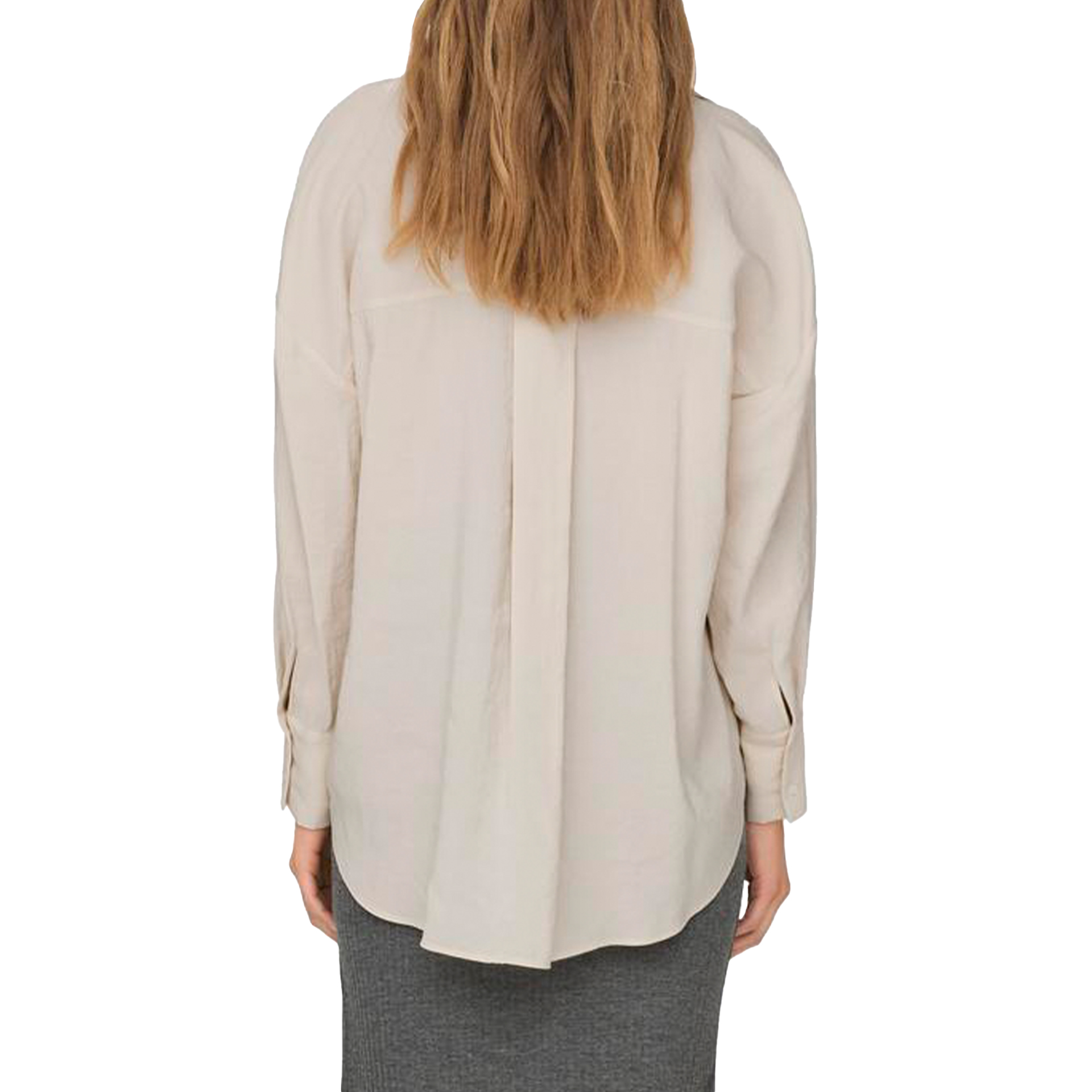 Only Camisa Zazima L/s Loose Antique White