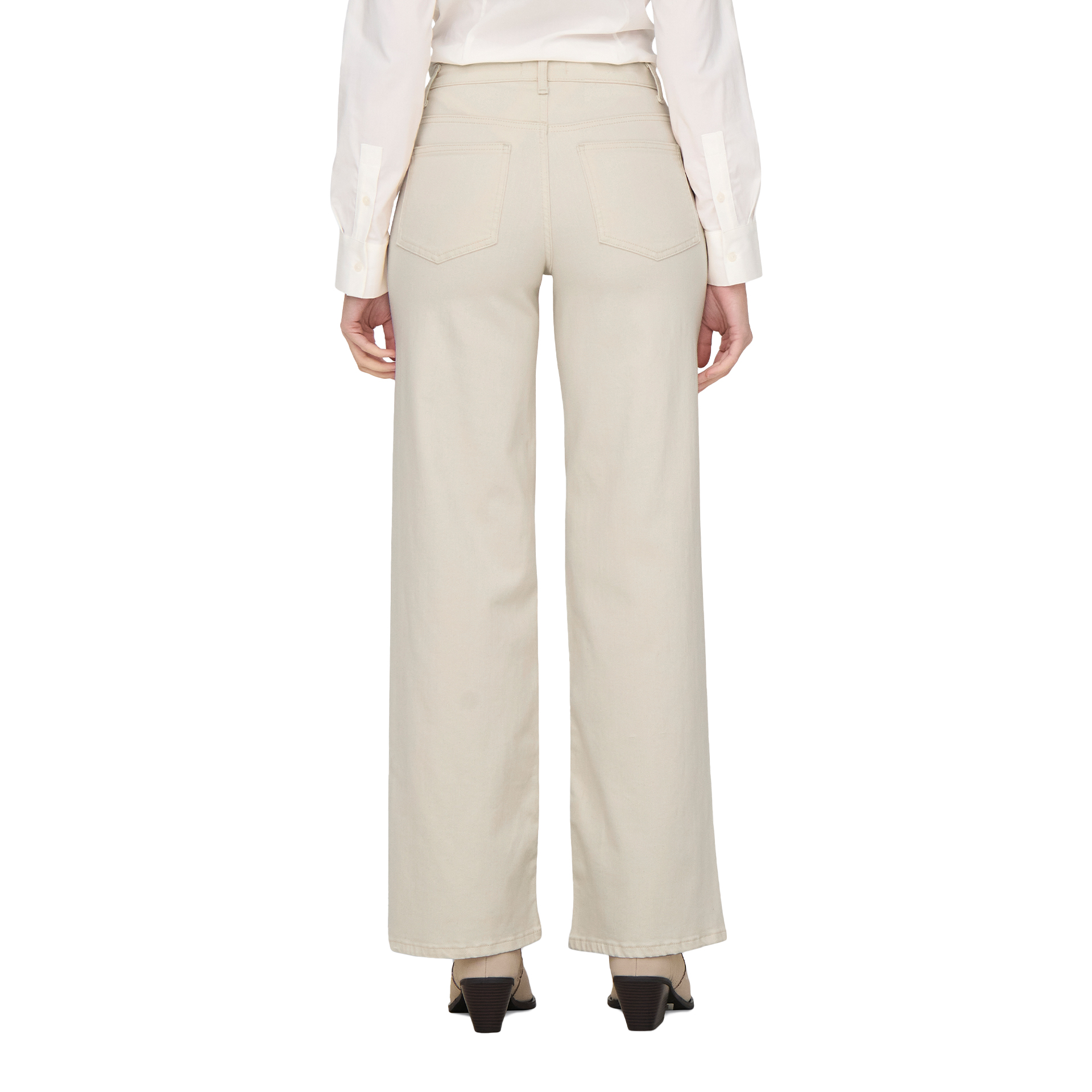 Only Onlmadison Blush Hw Wide Dnm Cro Noos Ecru