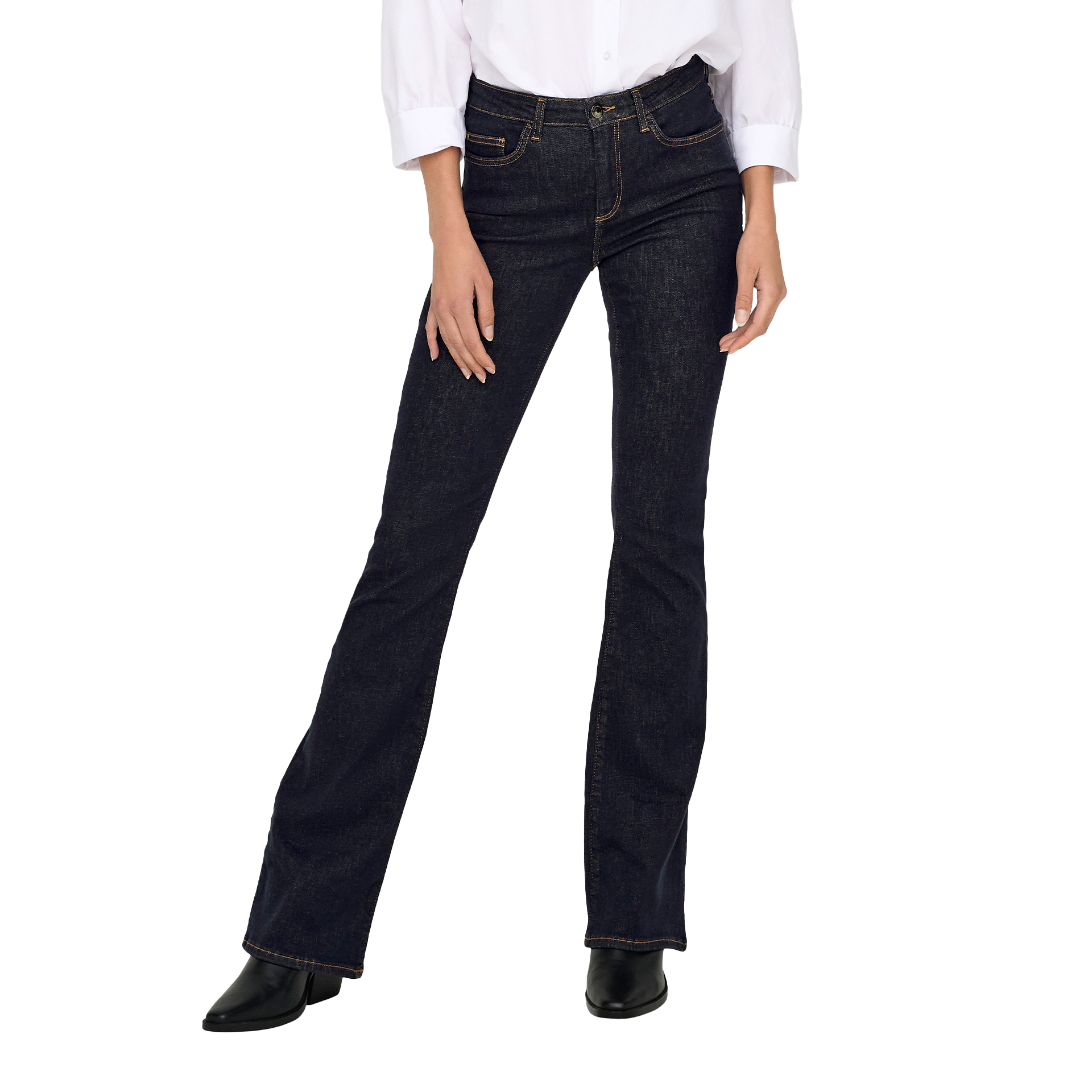 Only Onlblush Mid Fl Stayblue Dnm Rea023noos Dark Blue Denim