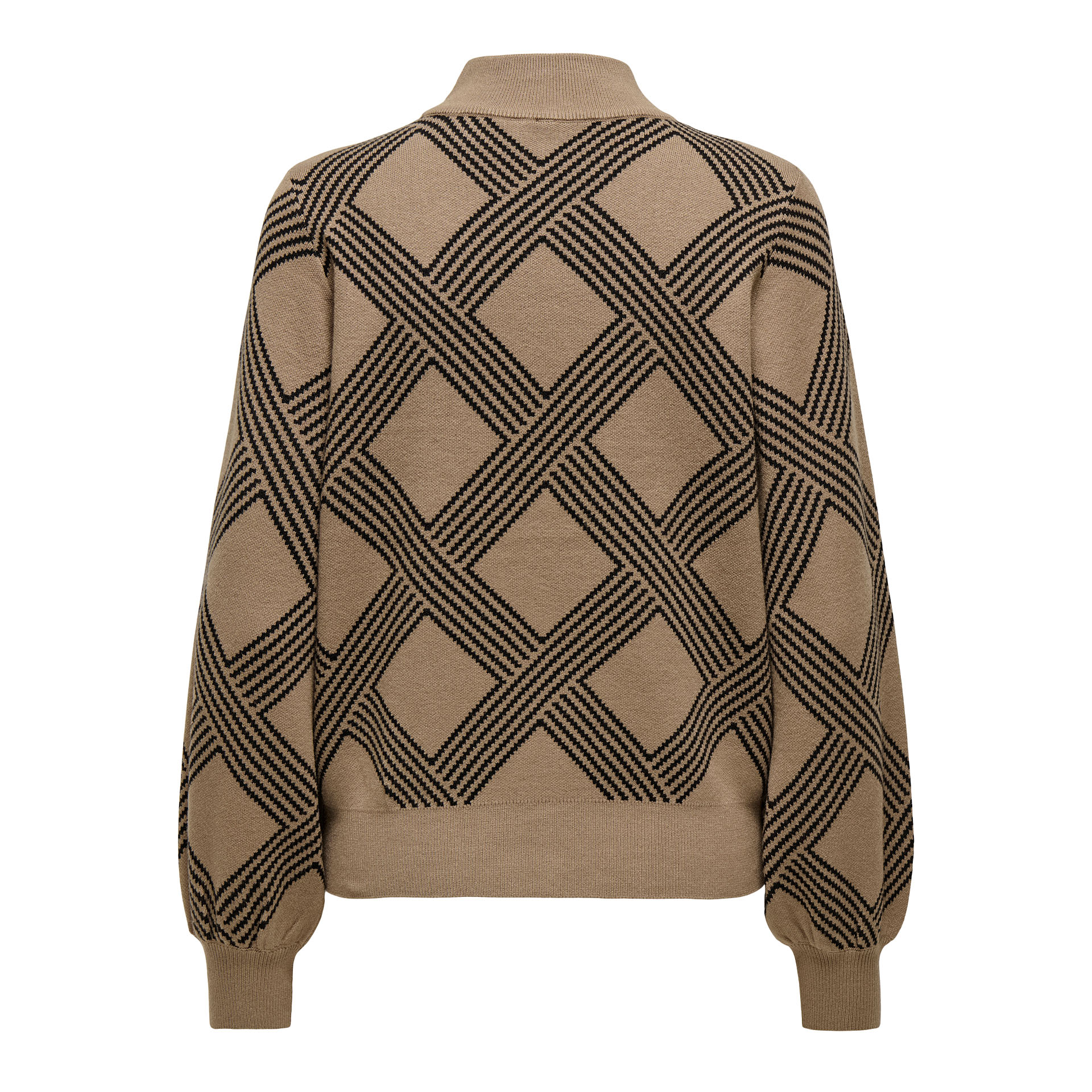 Only Camisola Anny Jq O-Neck Knt Cocoa Créme Black We