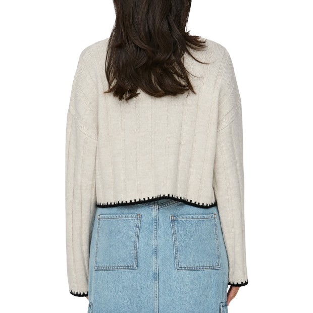 Only  Camisola Chick Stitch  Highneck Knt  Pumice S