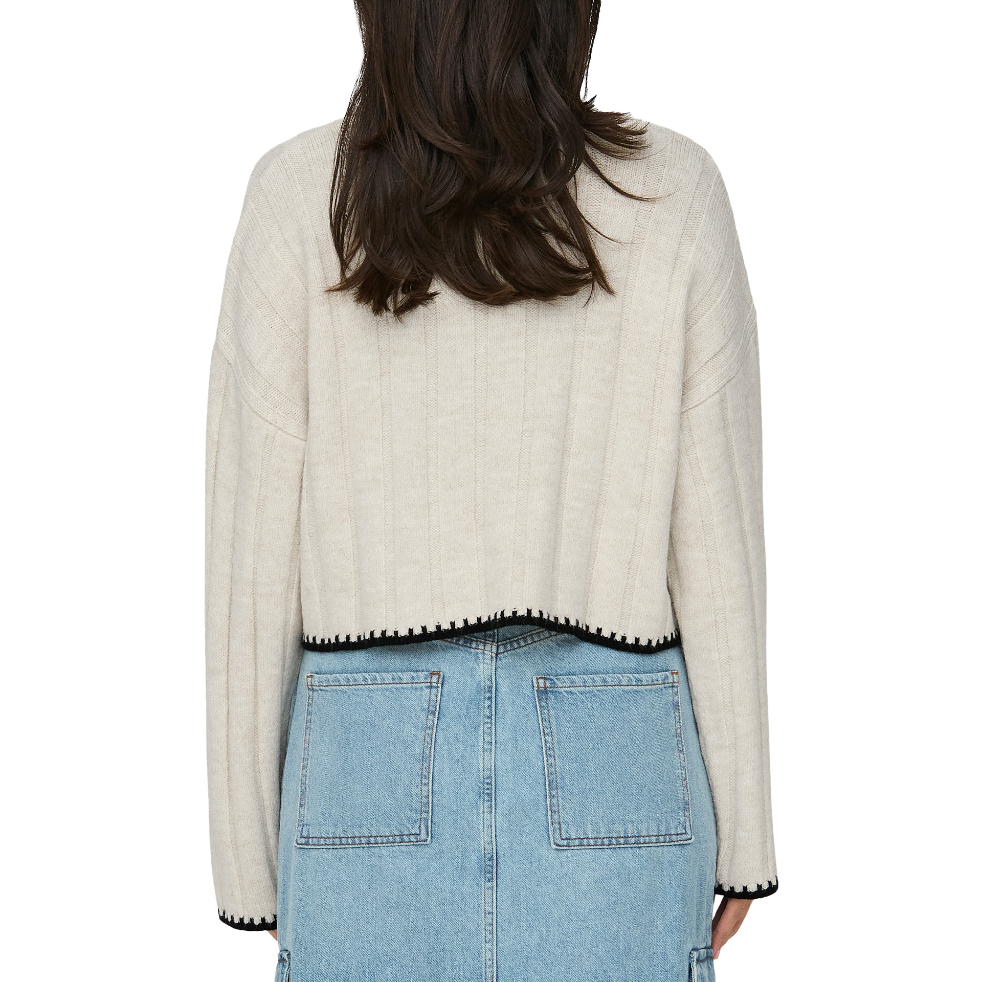 Only Camisola Chick Stitch Highneck Knt Pumice S