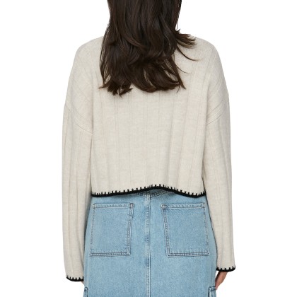 Only  Camisola Chick Stitch  Highneck Knt  Pumice S Only  Camisola Chick Stitch  Highneck Knt  Pumice S