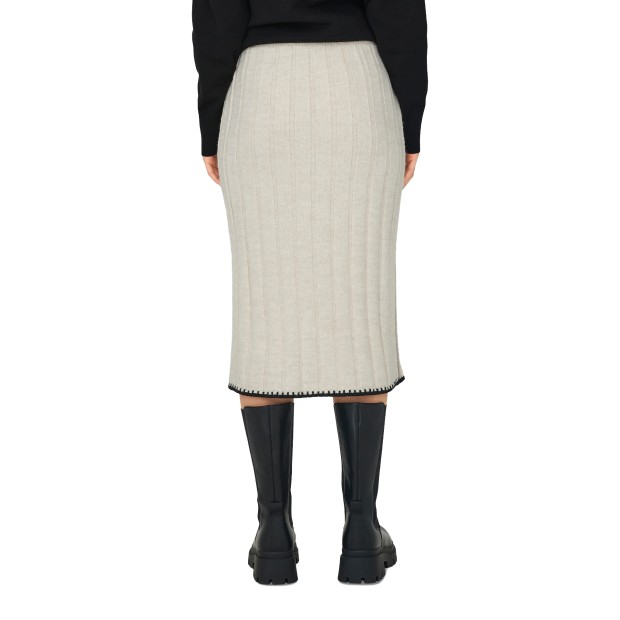 Only Onlchick Stitch Mv Skirt Knt Pumicestone