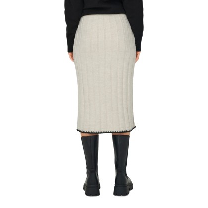 Only Onlchick Stitch Mv Skirt Knt Pumicestone