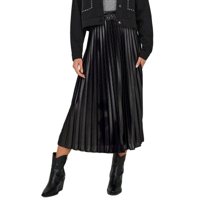 Only  Saia Lyon Pleated Shine Jrs  Black