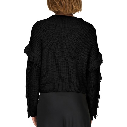 Only Onlholly Ls Short Cable High Neck Knt Black Only Onlholly Ls Short Cable High Neck Knt Black