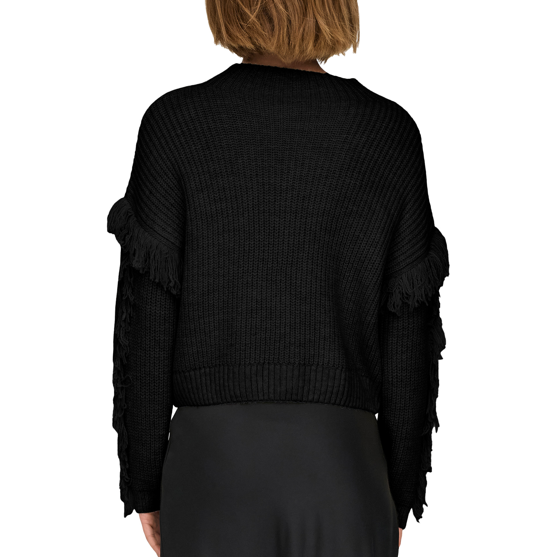 Only Onlholly Ls Short Cable High Neck Knt Black