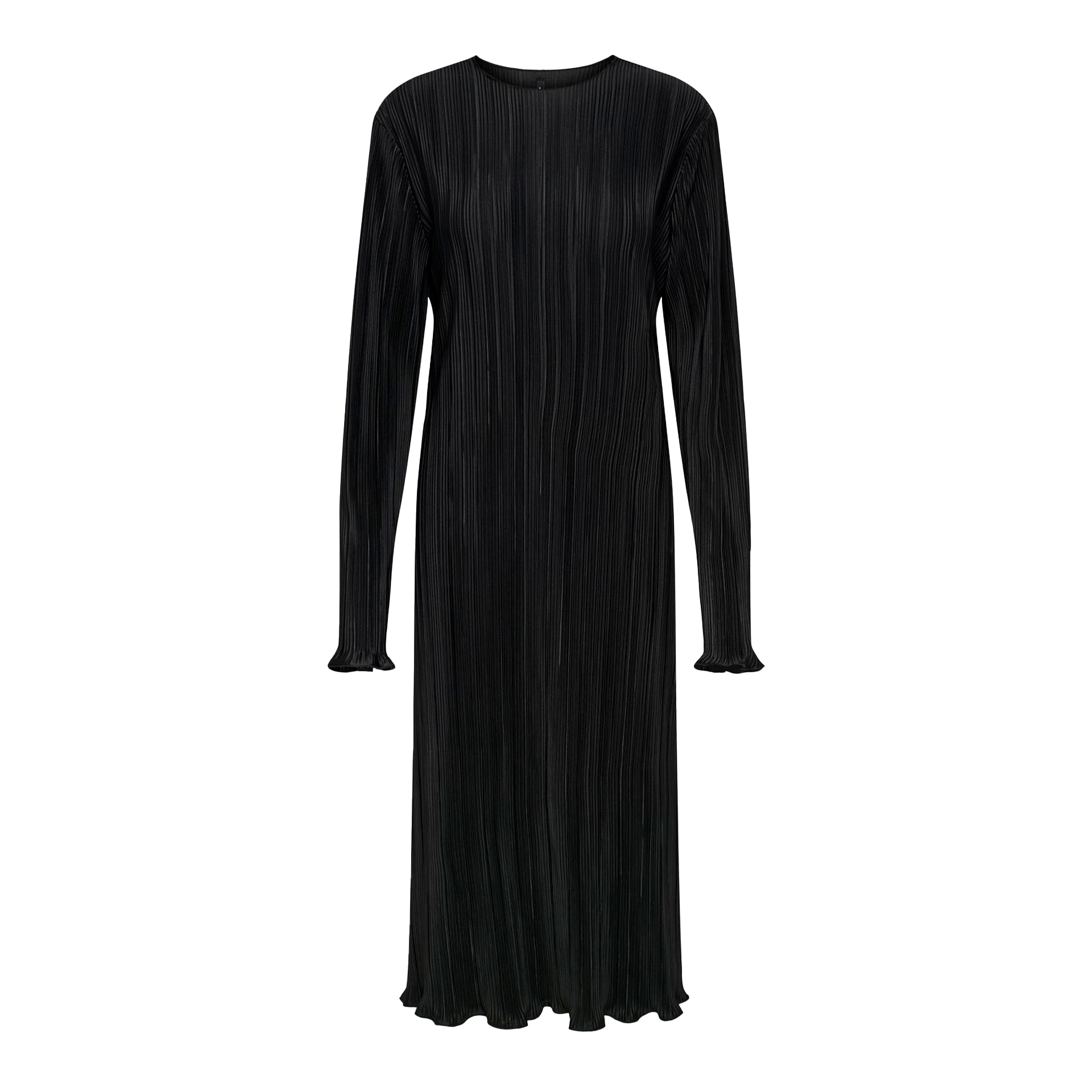 Only Onlpery L/s Long Plisse Dress Cs Jrs Black