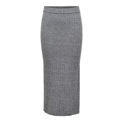 Only  Saia Jeanett Life Rib Long Knt Medium Grey Melan