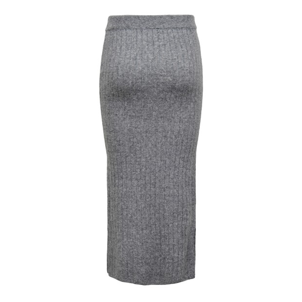 Only  Saia Jeanett Life Rib Long Knt Medium Grey Melan