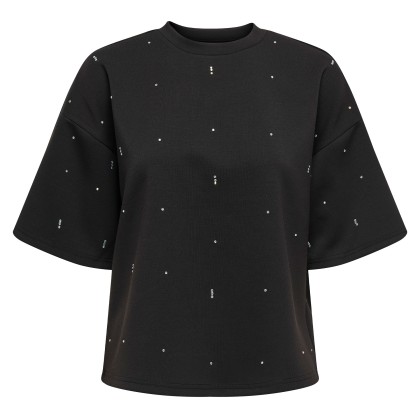 Only  Top Edel  Sparkle Ub Swt Black W. Rh