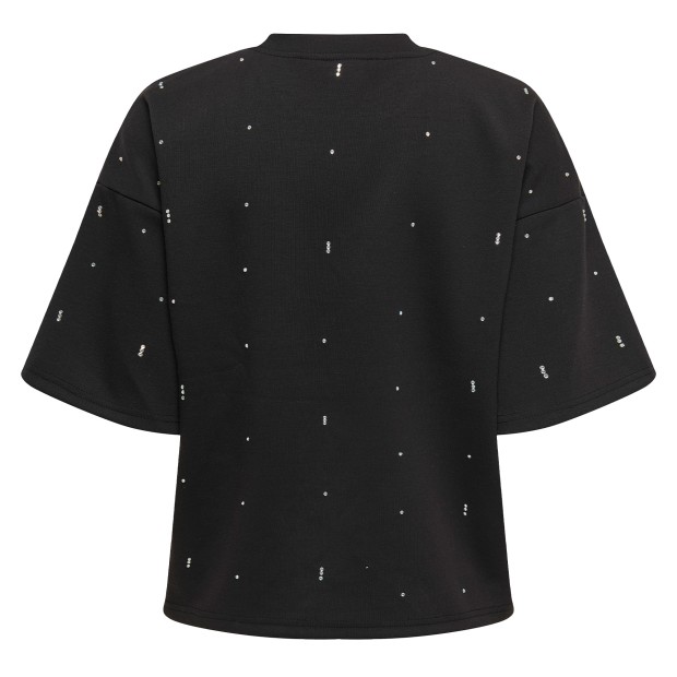 Only  Top Edel  Sparkle Ub Swt Black W. Rh