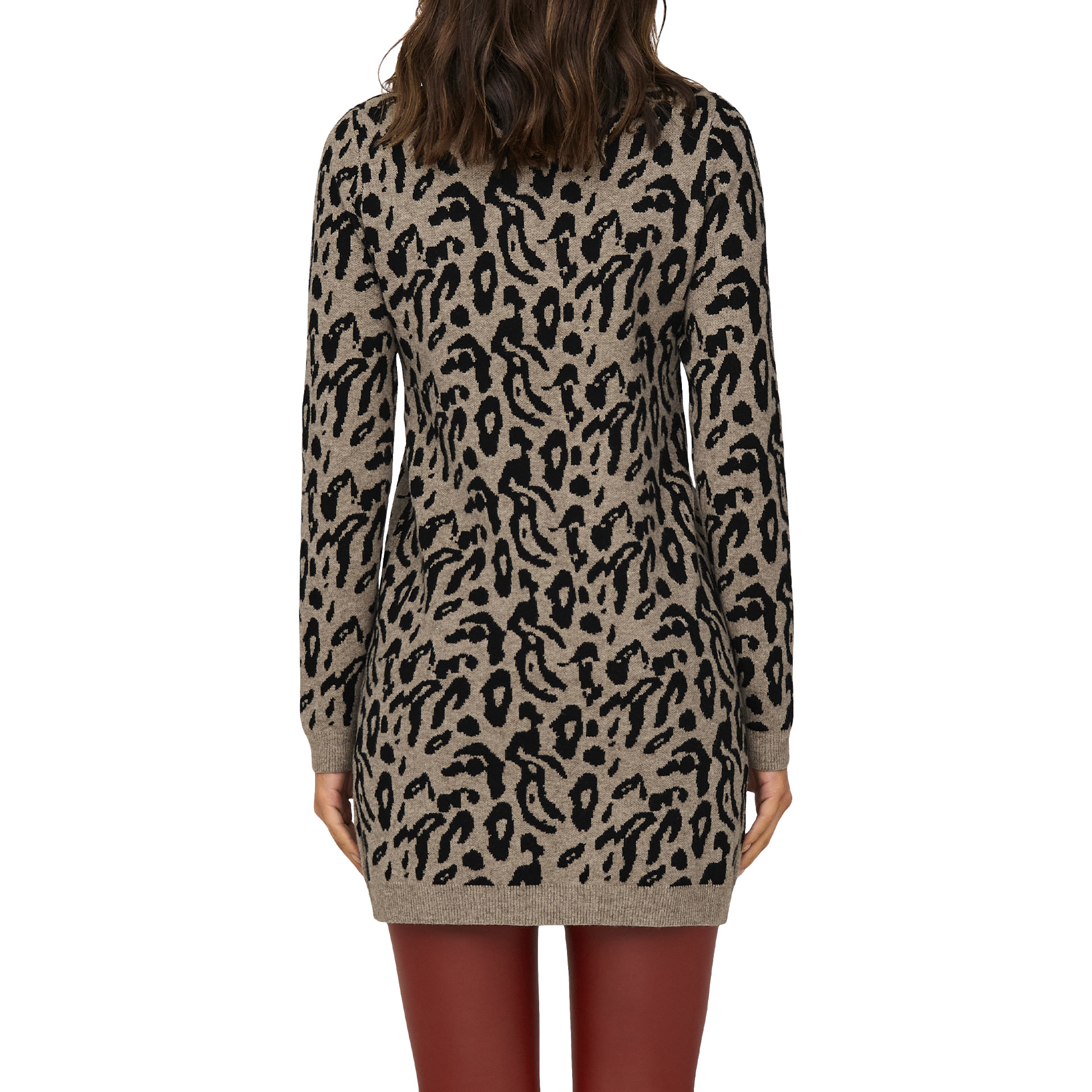 Only Vestido Jenni Knt Nca Fossil Black Leo