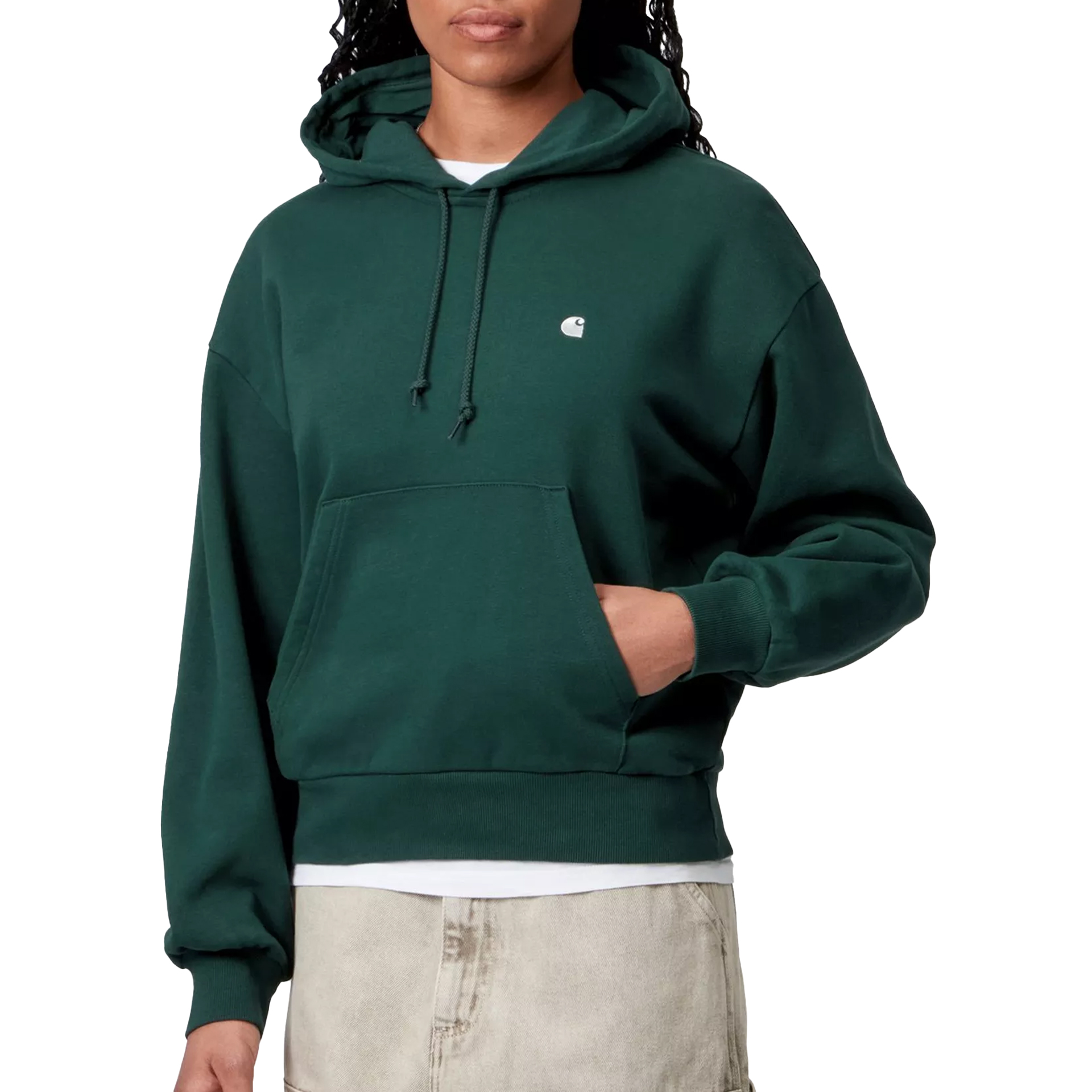 Carhartt Wip Sweat Hooded Casey W Dark Fir Silver