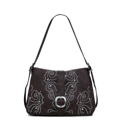 Desigual Mala Poker Face Posadas Mini 2.0 Castanho