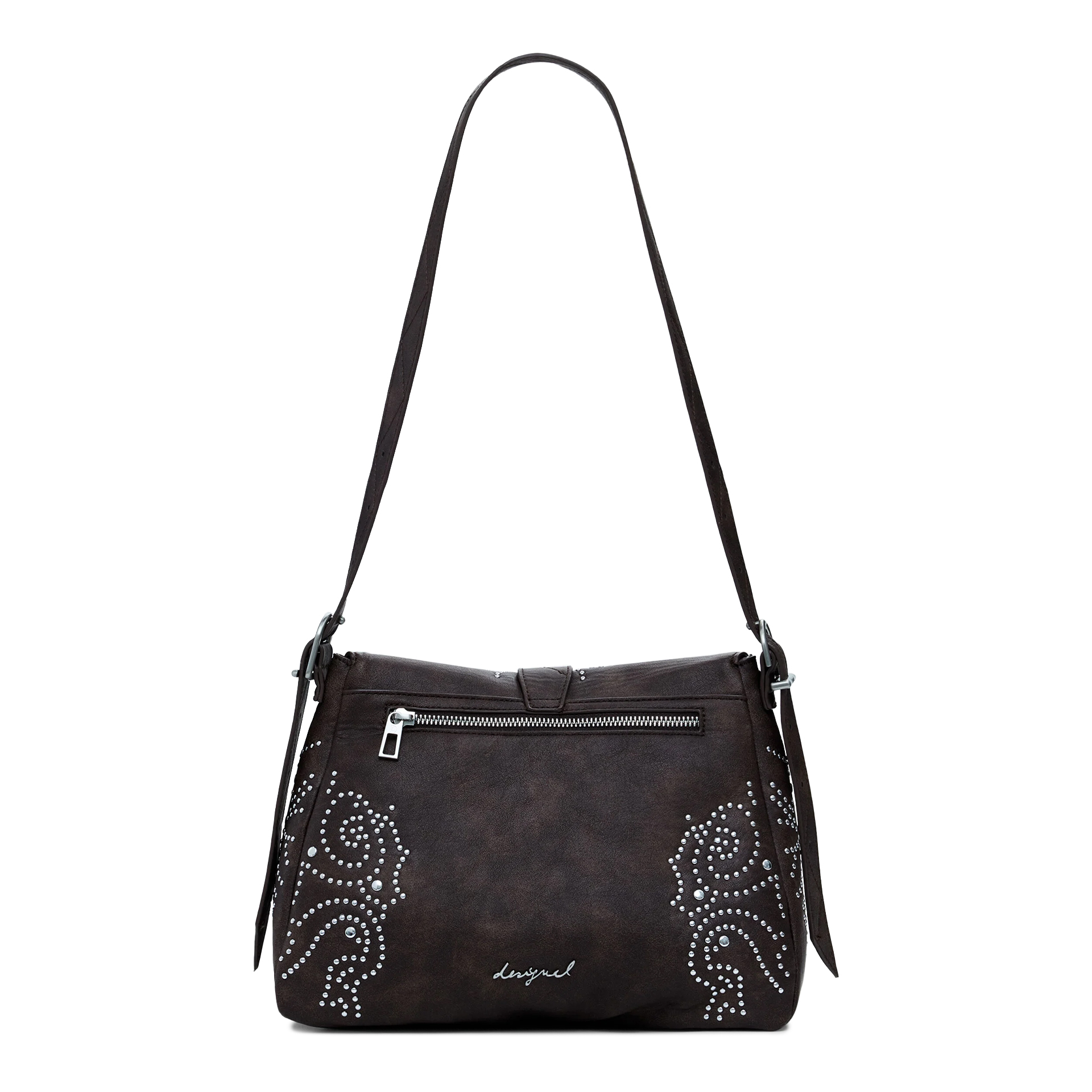 Desigual Mala Poker Face Posadas Mini 2.0 Castanho