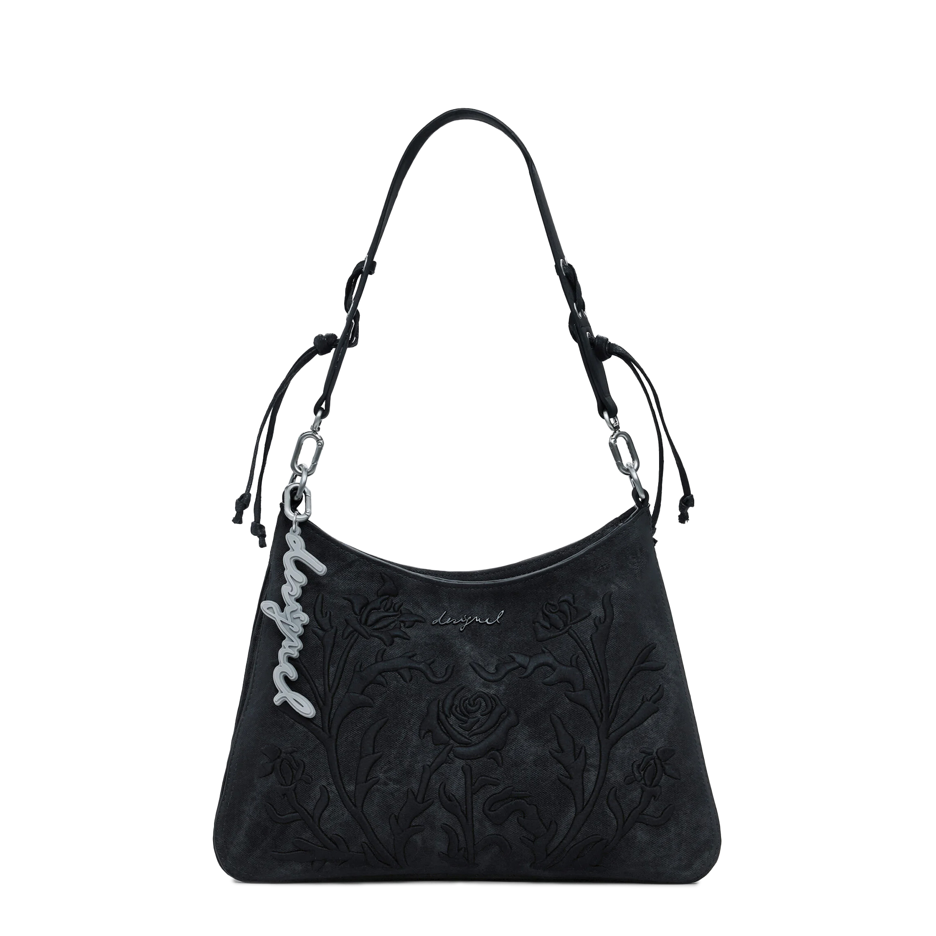 Desigual Mala Romeo Floral Total Black Manaos 2.0 Preto