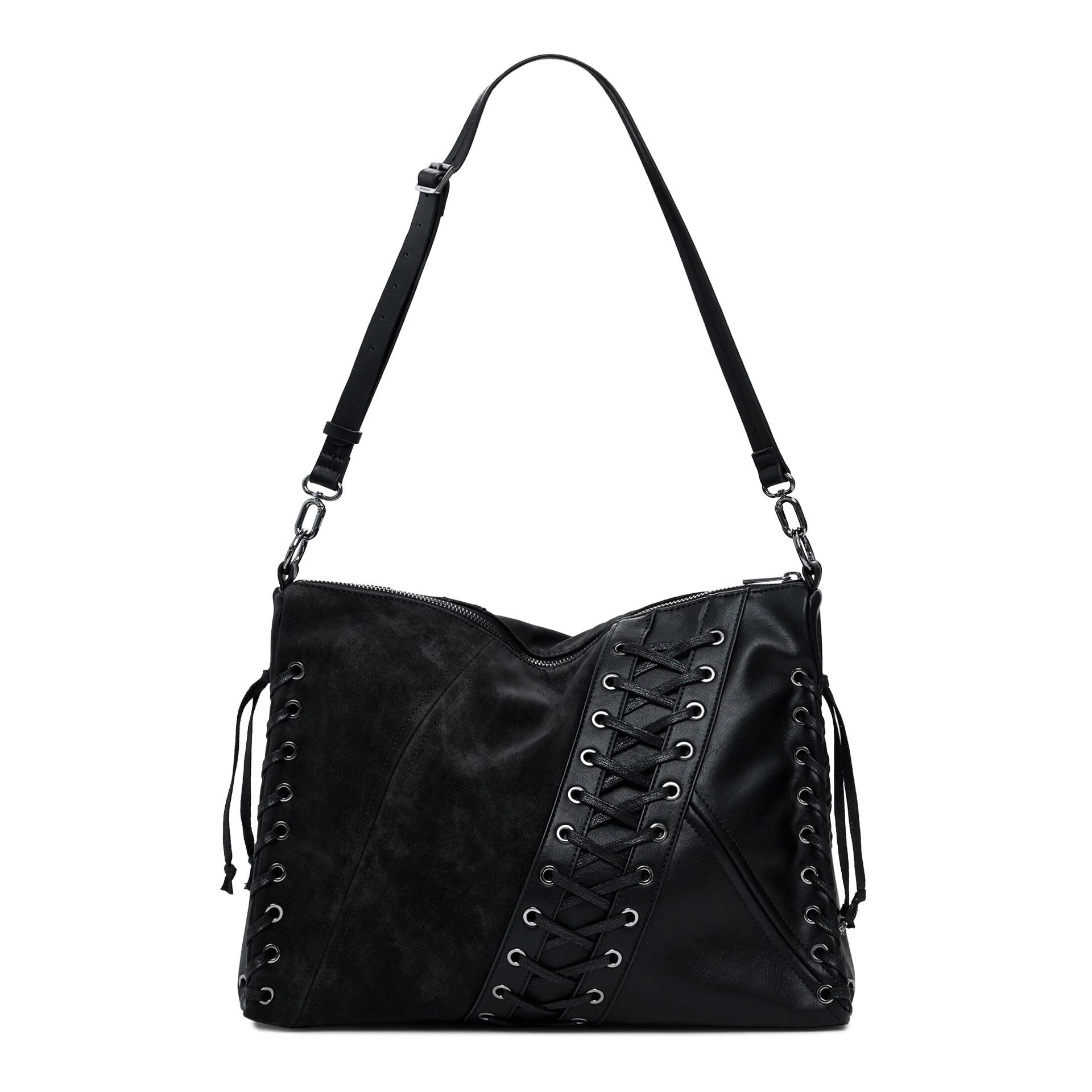 Desigual Mala Tango Black Patch Leiria Preto